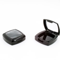 Cosmetic compact with clear window